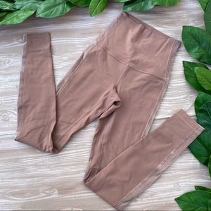 Lululemon Dusty Rose Velvet Stripe Super High Rise 31” Align Leggings Like New 2